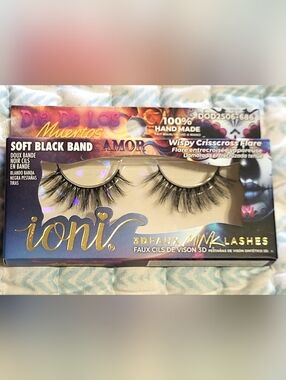 Wispy Crisscross False Lashes - Black - 3D Faux Mink